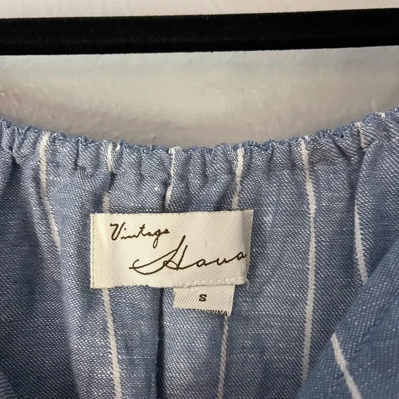 Vintage Havana blue and white striped jumpsuit - Picture 5 of 6